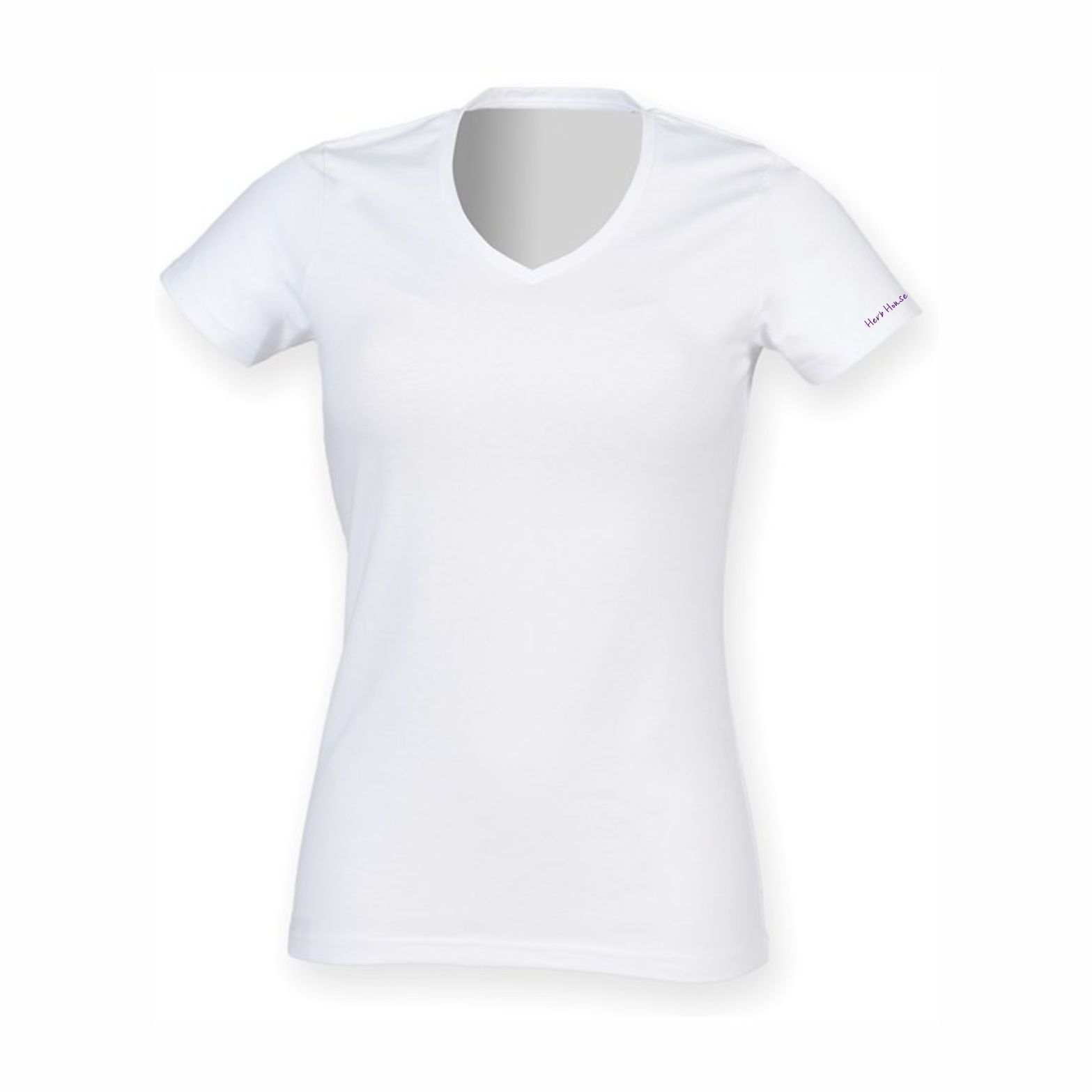 Herb House Spa Therapist Women's V-Neck Cotton T-Shirt - White